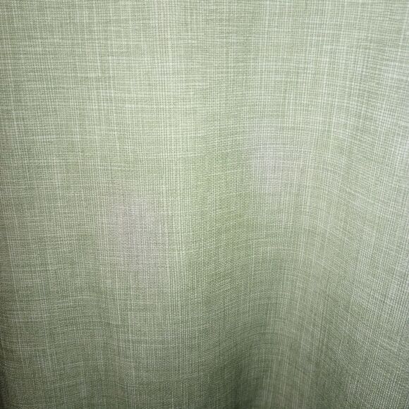 Vintage 70s Green Dagger Collar Zip Front Short Sleeve Shirt Size Medium P2P 22 - Picture 10 of 12